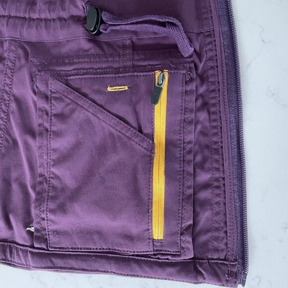 Eddie Bauer Travex High Neck Full Zip Multi Pockets Nylon Vest Purple Sz XS - Picture 13 of 14